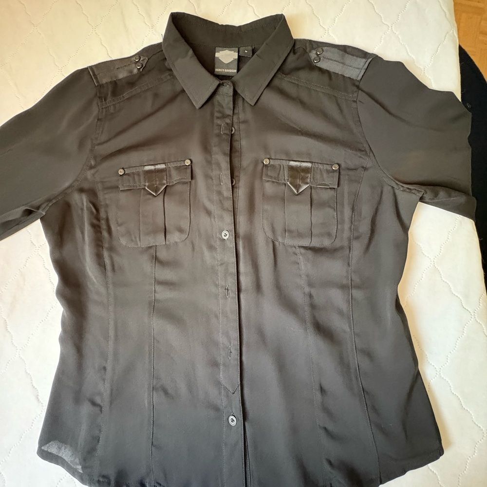 Harley-Davidson Charcoal Button-Up Shirt